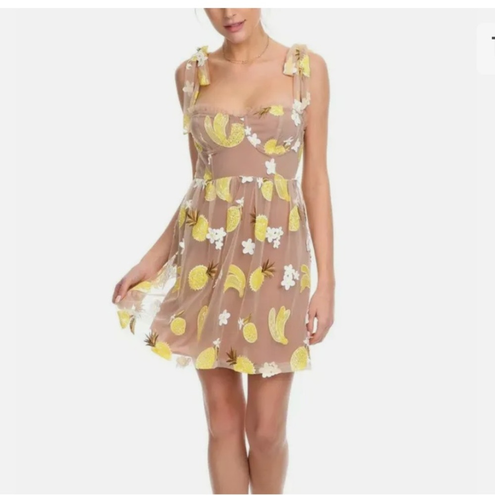For Love & Lemons Fruit Punch Dress - Lemons, Bananas